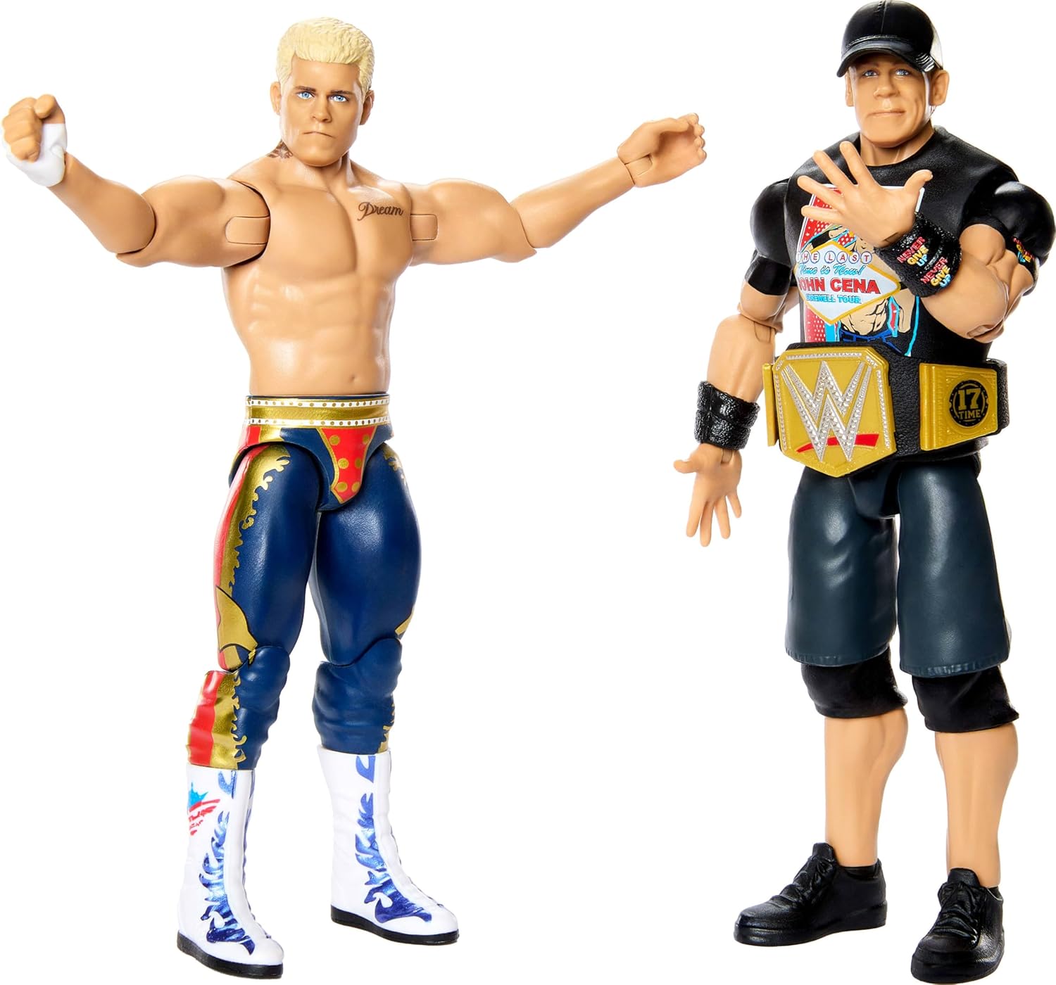 Mattel WWE Hand Event Showdown John Cena vs The American Nightmare Cody Rhodes (Pack of 2