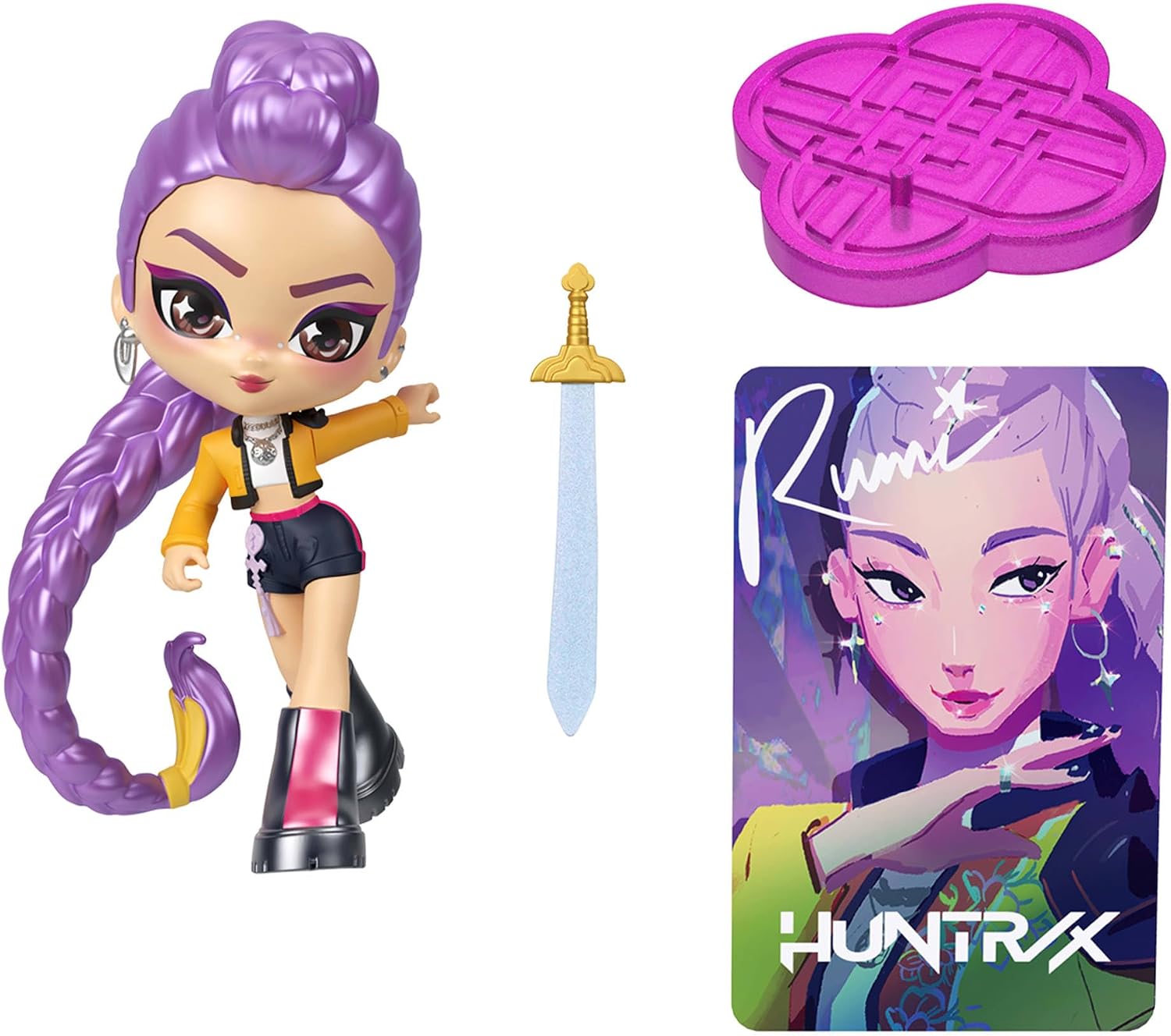 Mattel KPop Demon Hunters Figure with Accessory & Card, 3.5-inch Toy Collectible of Fan-Favorite Character from the Movie (Styles May Vary), JRN50