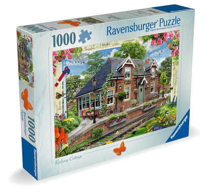 Ravensburger Country Cottage Collection Nr. 13 Eisenbahnhütte, 1000-teiliges Puzzle für Erwachsene und Kinder ab 12 Jahren