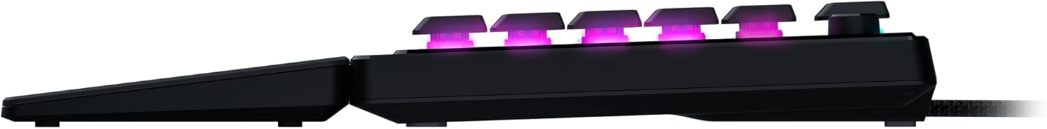 Razer Ornata V3 Tenkeyless - Compact Low Profile Gaming Keyboard (Mecha-Membrane Switches, UV-coated Keycaps, Backlit Dedicated Media Keys, Magnetic Soft-Touch Wrist Rest) QWERTY UK Layout | Black