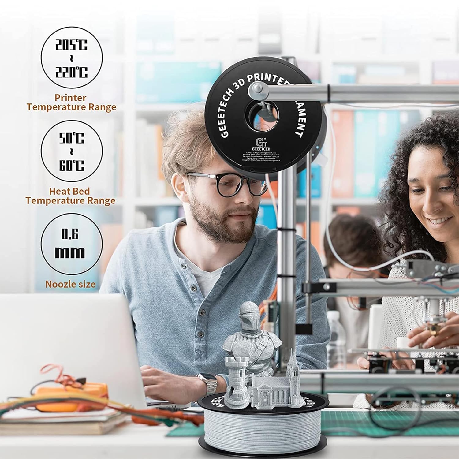 Geeetech - PLA like Marble (1.75mm - 1kg)