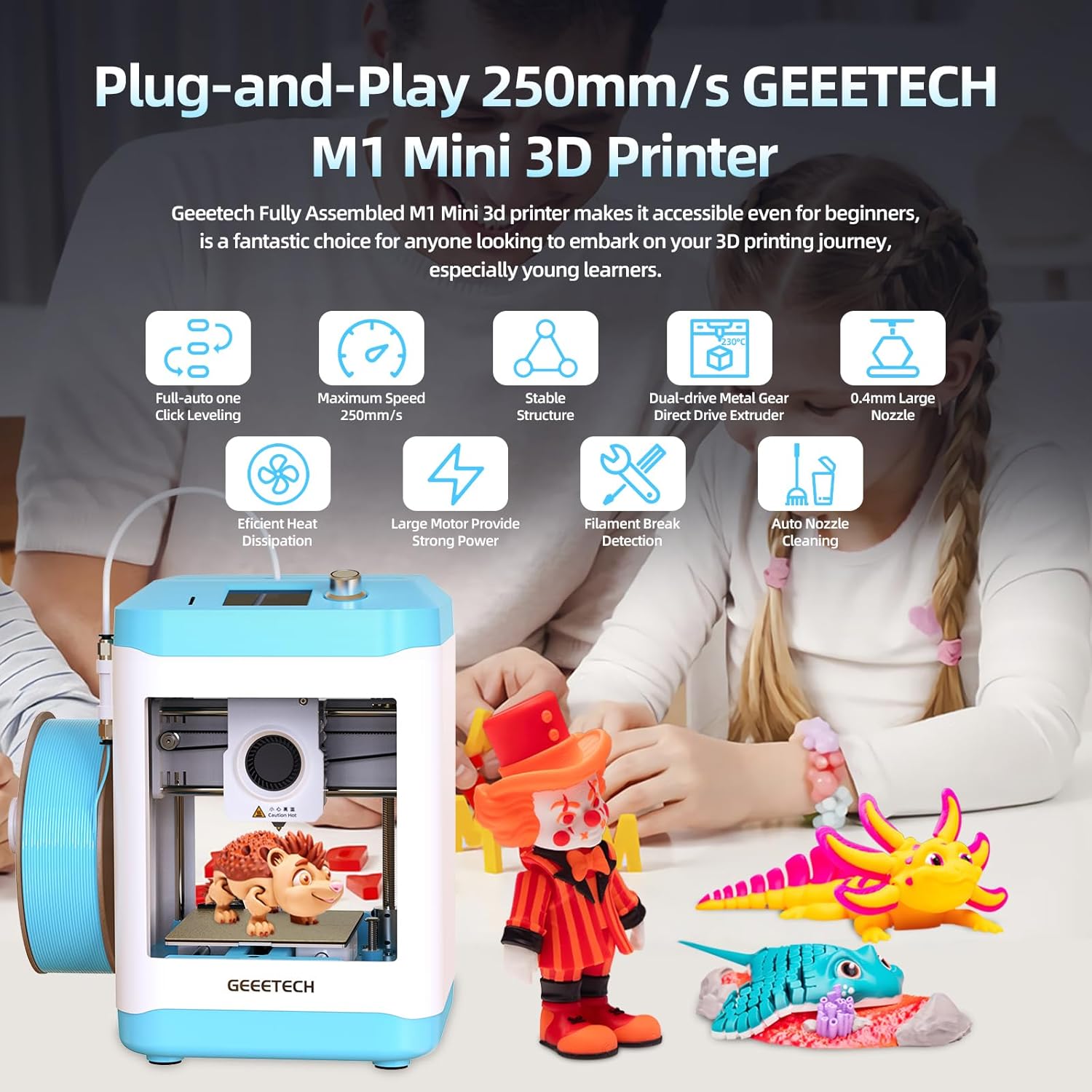 Geeetech M1 Mini 3D Printer | Instapmodel voor Kinderen en beginners