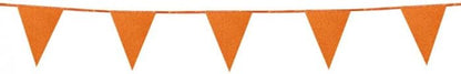 Kartonnen vlaggenlijn Glitter oranje