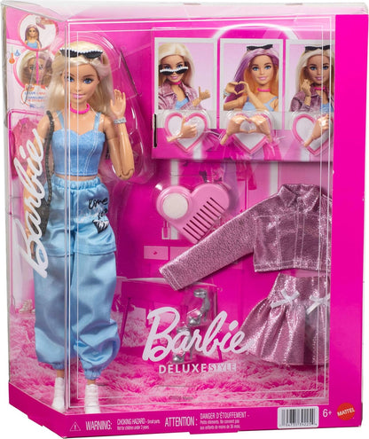Barbie Deluxe Style Fashion Build Up Doll and Accessories