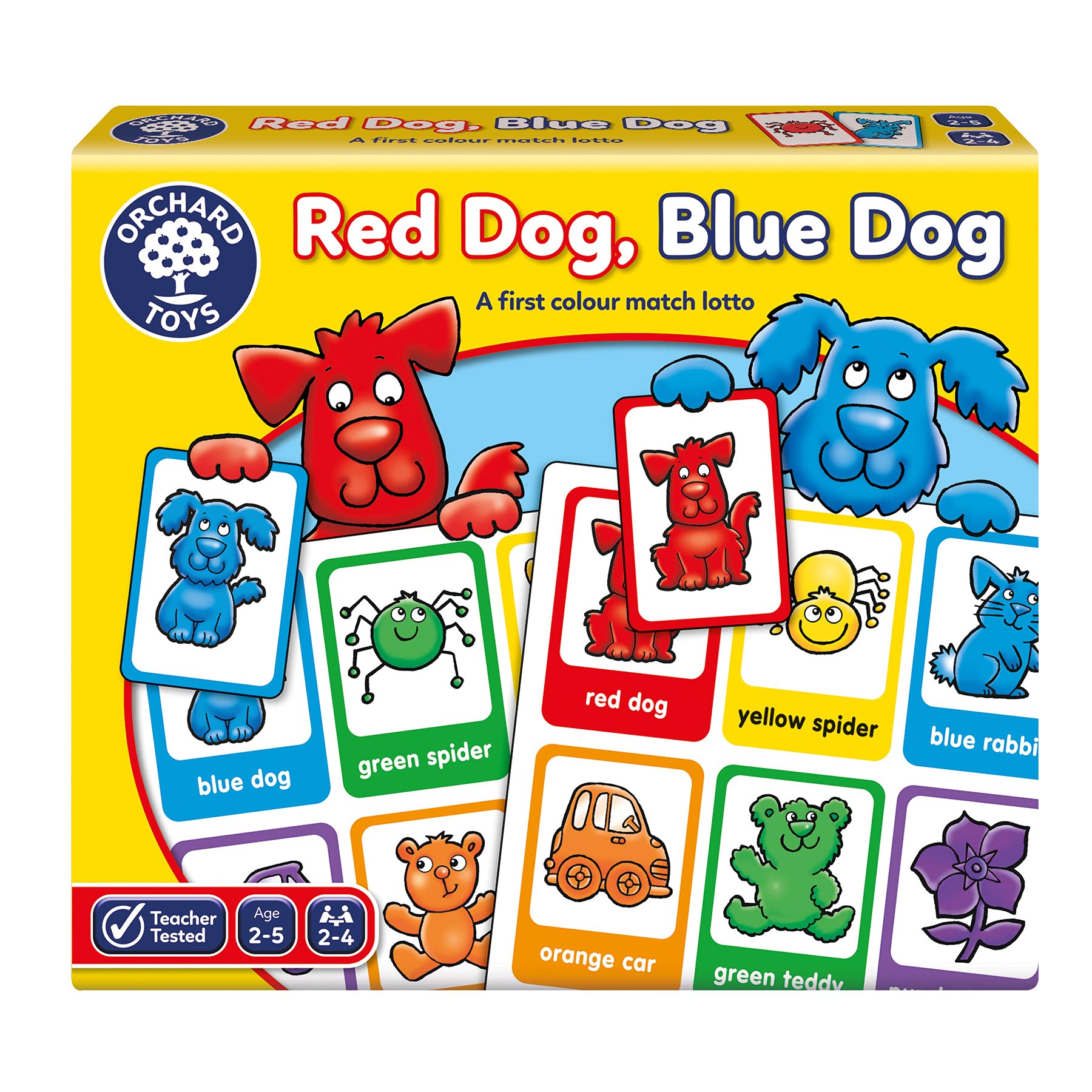 Orchard Toys Red Dog Blue Dog Lotto Game, A Fun First Matching and Memory Game, Perfect For Children Aged 2-5, Develops Memory Skills