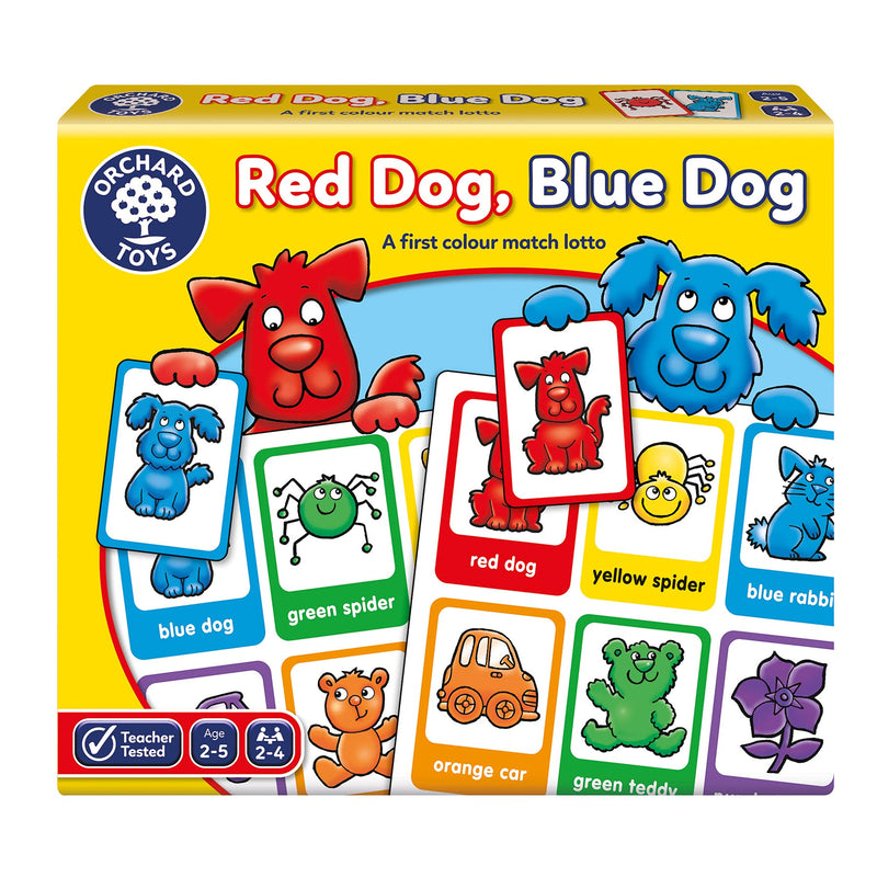 Orchard Toys Red Dog Blue Dog Lotto Game, A Fun First Matching and Memory Game, Perfect For Children Aged 2-5, Develops Memory Skills