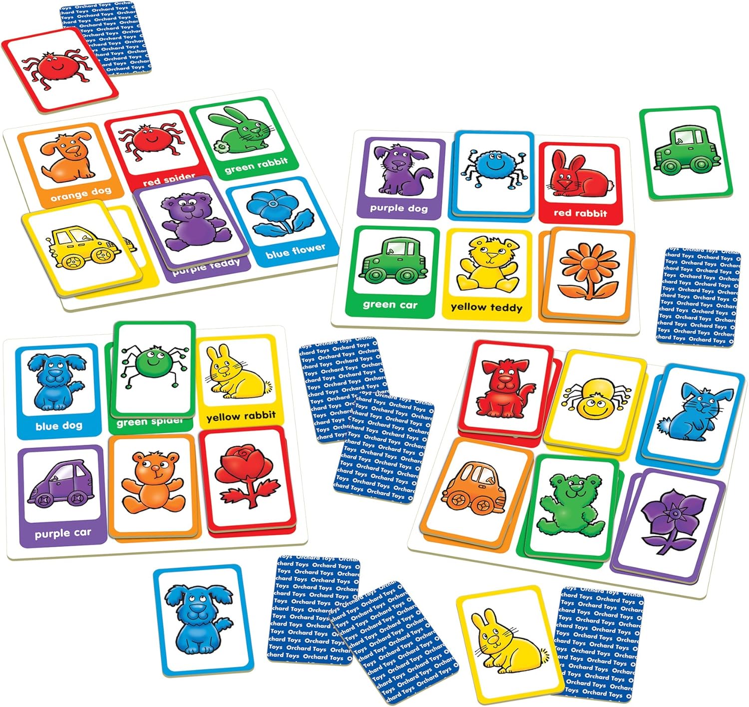 Orchard Toys Red Dog Blue Dog Lotto Game, A Fun First Matching and Memory Game, Perfect For Children Aged 2-5, Develops Memory Skills