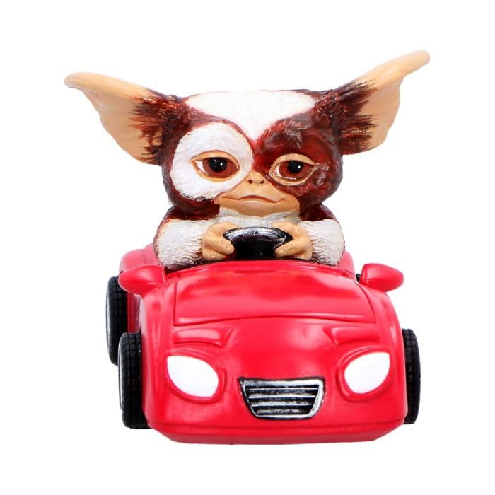 Nemesis Now Gremlins Gizmo Joy Ride Figurine - Officially Licensed Hand Painted Resin Collectible, Red Car Scene, 6.7cm
