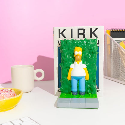 Grupo Erik Fermalibri per Mensole The Simpsons - Ferma Libri per Libreria in Resina Homer con Siepe | Reggilibri Decorativo (11,2 x 16,9 x 11 cm