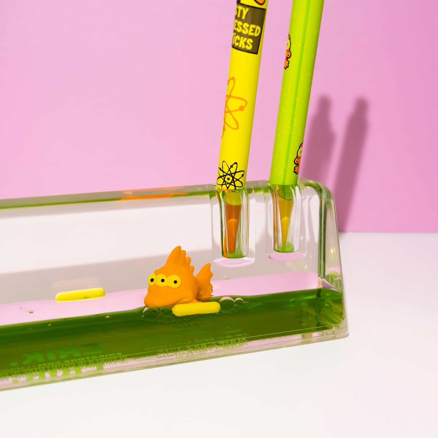 Grupo Erik Portapenne da Scrivania The Simpsons - Porta Penne Decorativo Blinky con Penne e Portamine in Acrilico | Cancelleria (14,5 x 4,7 x 3,5 cm