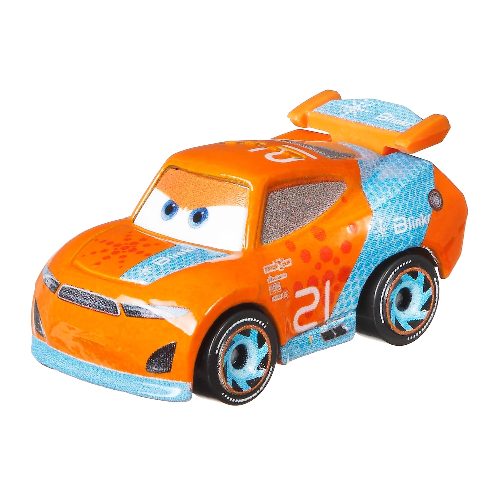 Disney Pixar Cars, Mini Racers Next Gen #21 Blinkr, Toy Vehicle for Kids Ages 3 and Up