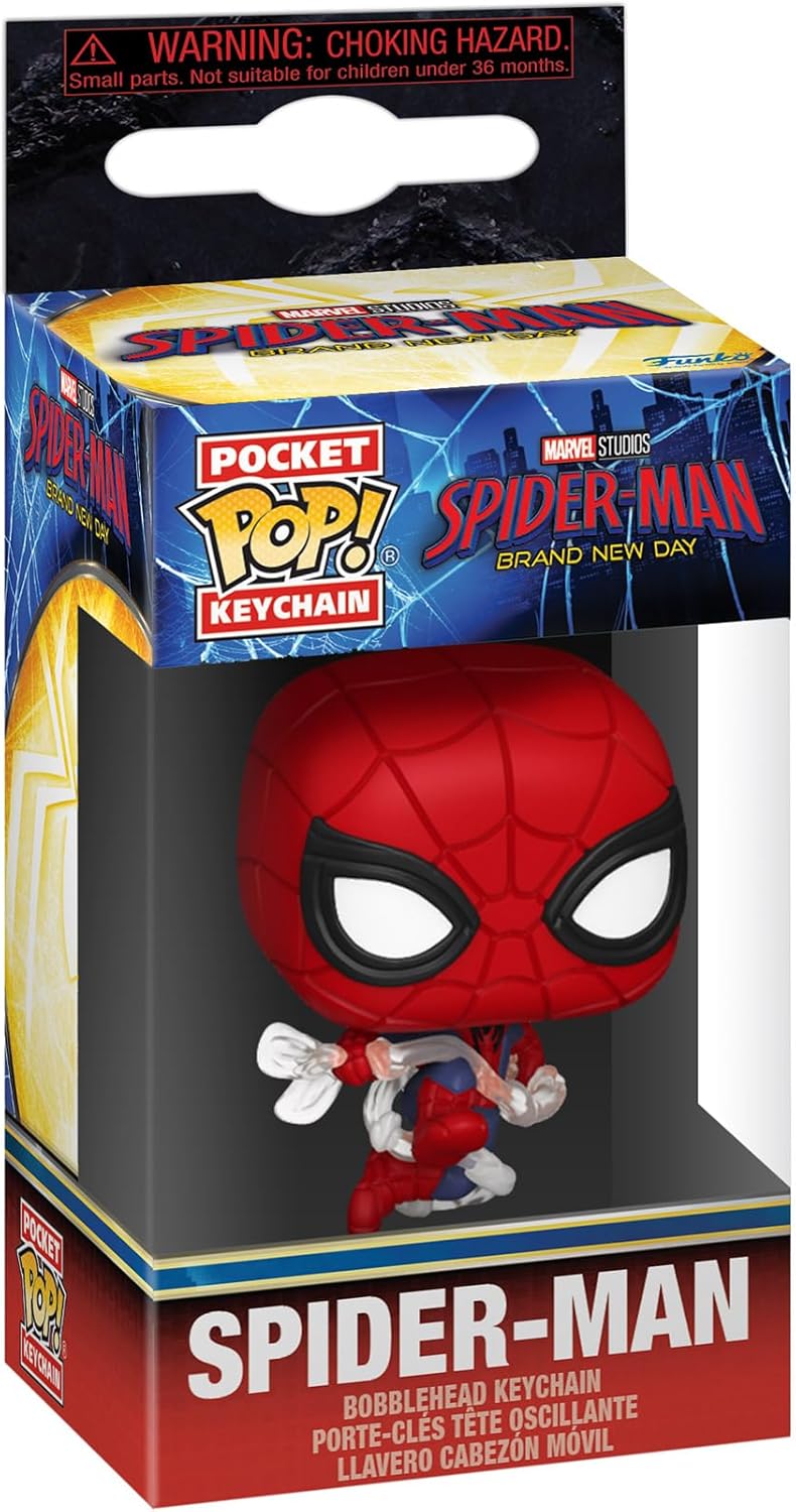 Funko POP! Keychain: Marvel - Spider-Man Day - Spider-Man Novelty Keyring - Collectable Mini Figure - Stocking Filler - Gift Idea - Official Merchandise - Backpack Decor