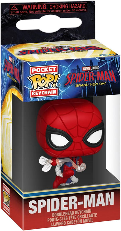 Funko POP! Keychain: Marvel - Spider-Man Day - Spider-Man Novelty Keyring - Collectable Mini Figure - Stocking Filler - Gift Idea - Official Merchandise - Backpack Decor