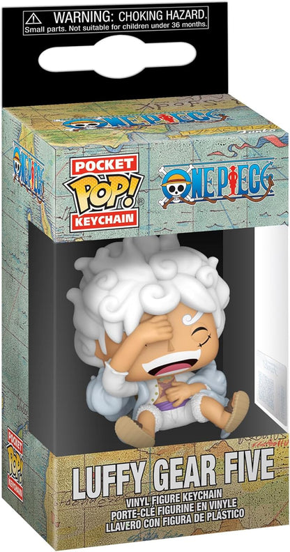 Funko Pop! Keychain: One Piece - Monkey D. Luffy Gear 5Novelty Keyring - Collectable Mini Figure - Stocking Filler - Gift Idea - Official Merchandise - Anime Fans - Backpack Decor