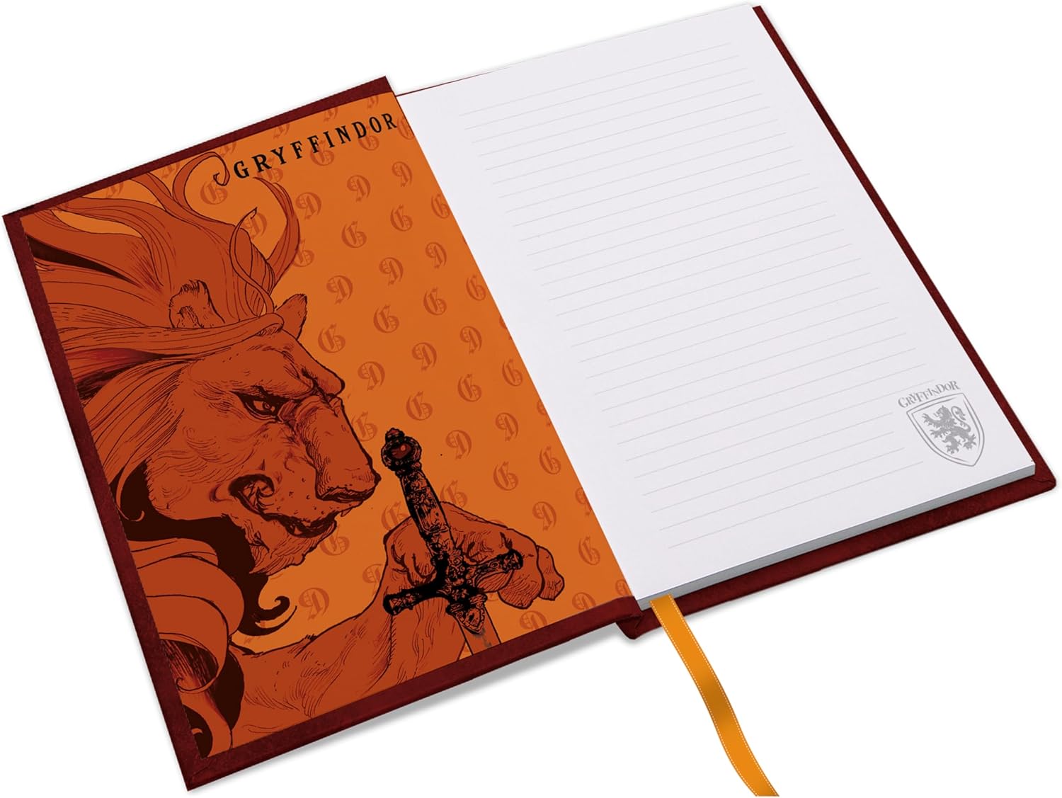 ABYSTYLE HARRY POTTER A5 Gryffindor Notebook - Official Merchandise - 120 Pages - A5 Size - Hardcover - House Crest Design