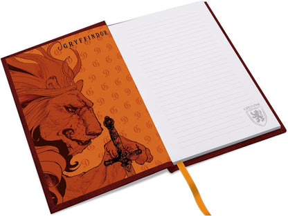 ABYSTYLE HARRY POTTER A5 Gryffindor Notebook - Official Merchandise - 120 Pages - A5 Size - Hardcover - House Crest Design
