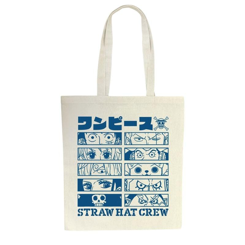 One Piece Strawhat Crew Unisex Canvas Bag Multi-Coloured, multi-coloured, Standard