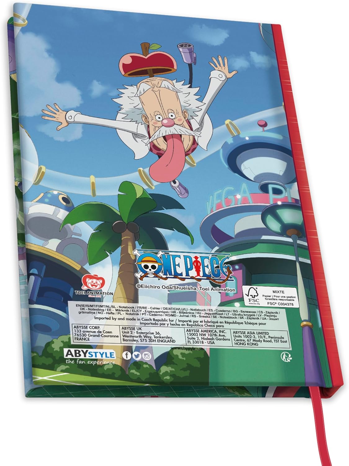 ABYSTYLE ONE PIECE Egghead A5 Notebook - Official Merchandise - A5 Size - Hardcover - Ruled Pages - Futuristic Arc Design