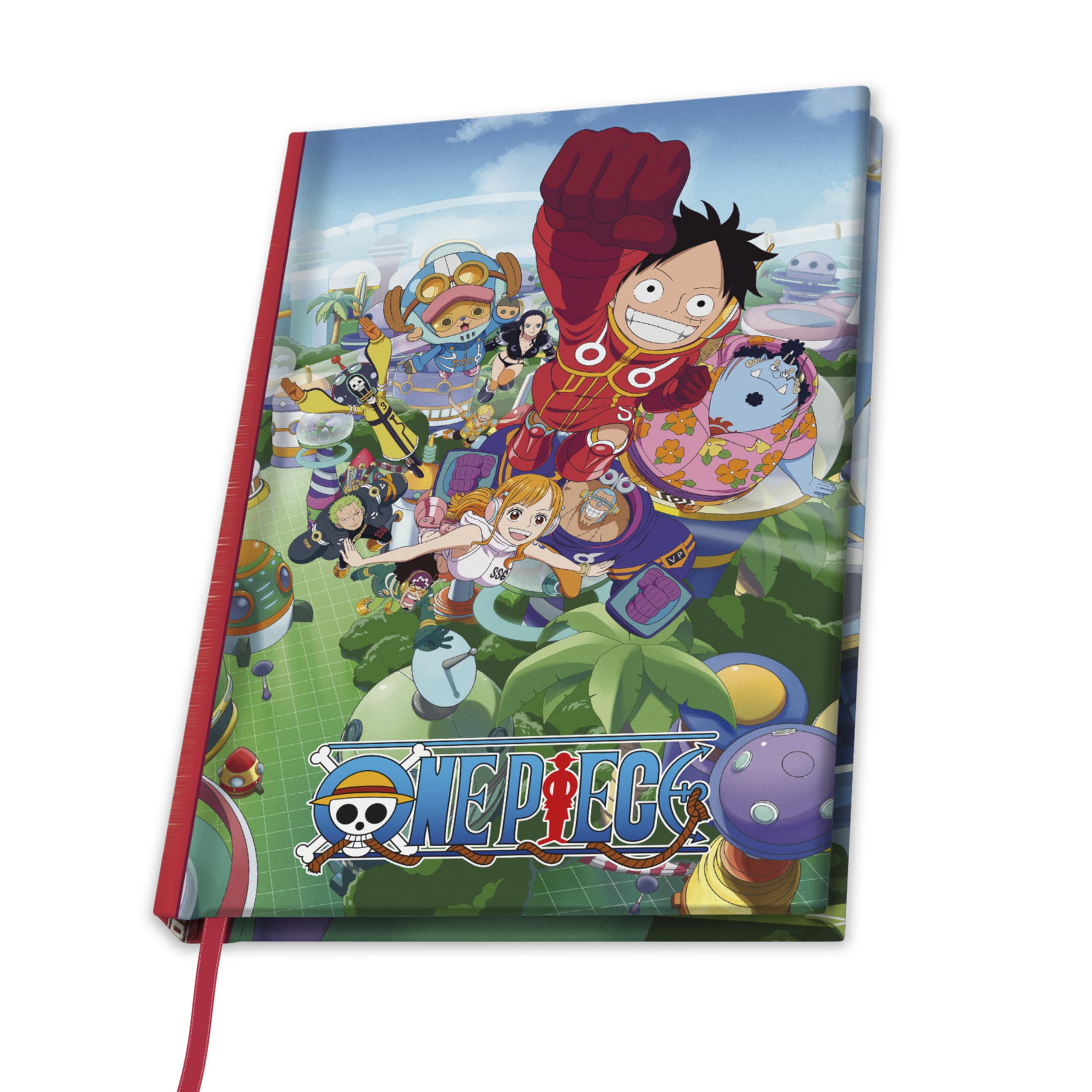 ABYSTYLE ONE PIECE Egghead A5 Notebook - Official Merchandise - A5 Size - Hardcover - Ruled Pages - Futuristic Arc Design
