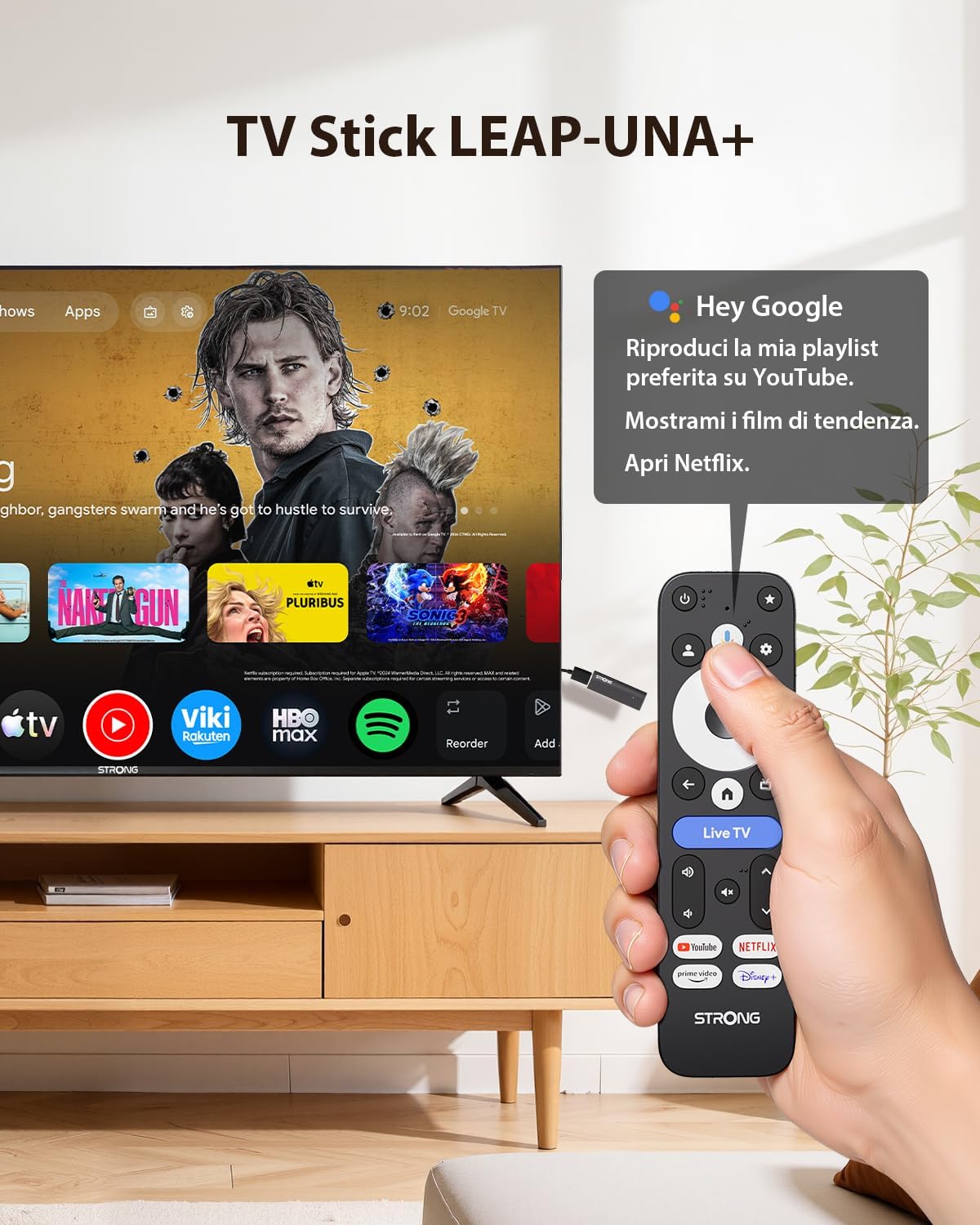 Google Tv Dongle 4K Una