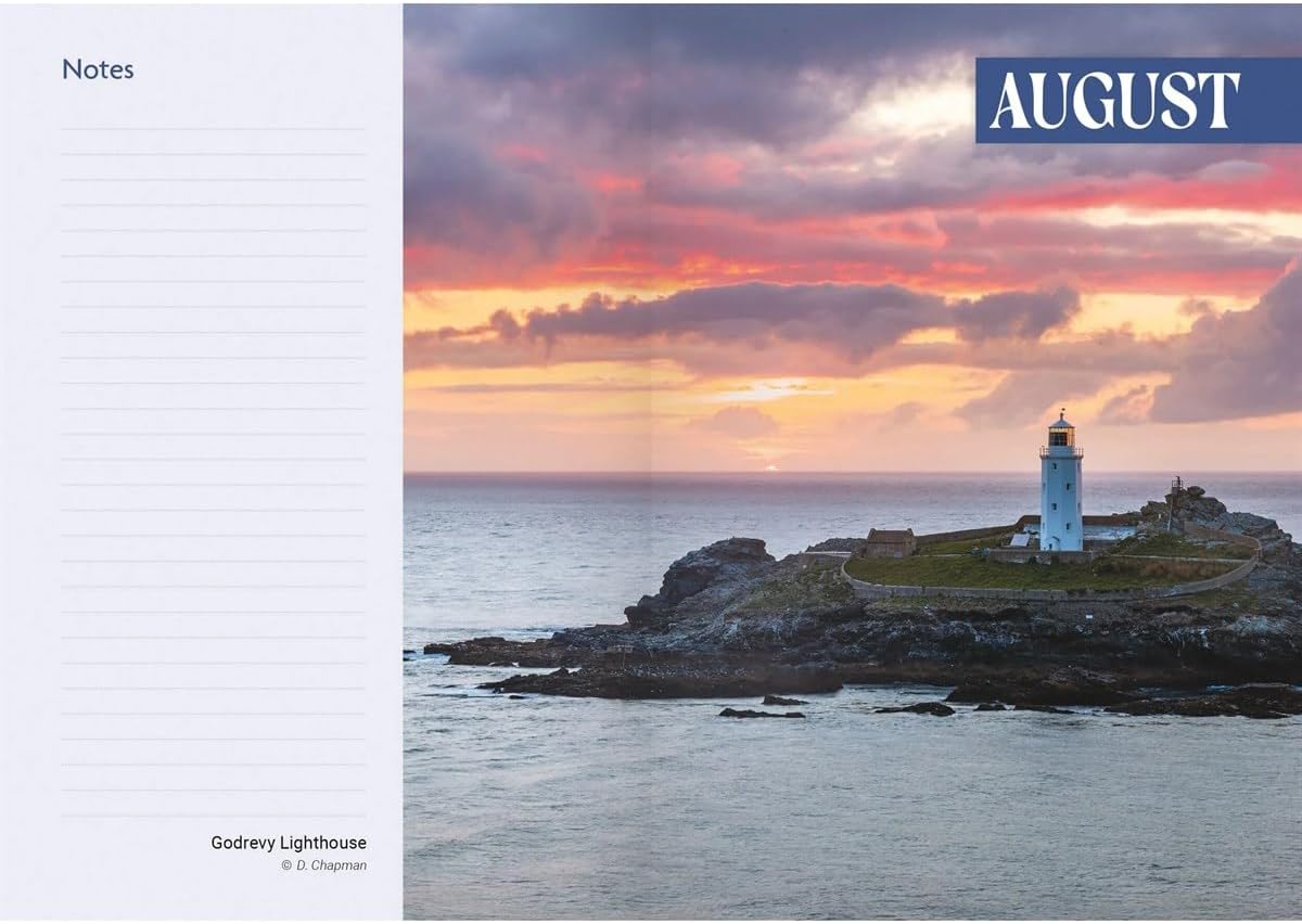2027 Cornwall Diary, A6 Week to View