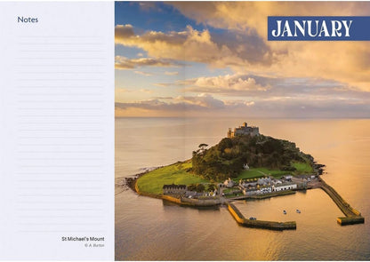 2027 Cornwall Diary, A6 Week to View