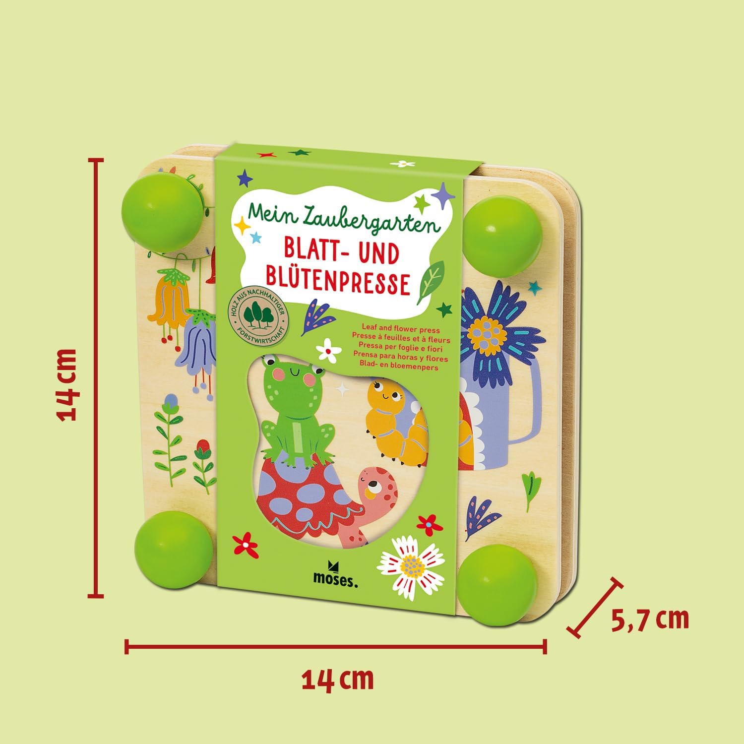 Mijn tovertuin blad- en bloemenpers 14x14 cm