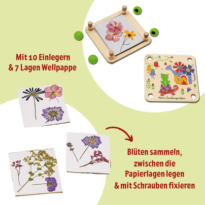 Mijn tovertuin blad- en bloemenpers 14x14 cm