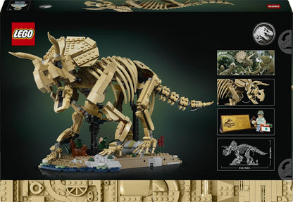 LEGO Jurassic World Dinosaur Fossils: Triceratops - Display Model Kit for Adults w/Dr. Gerry Harding Minifigure - DIY Shelf Decor - Gift for Jurassic Park Fans - 77985