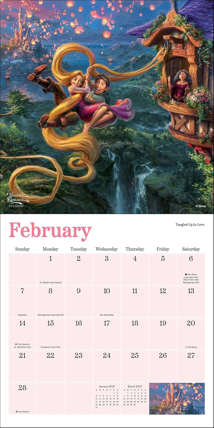 Disney Dreams Collection by Thomas Kinkade Studios 2027 Mini Wall Calendar