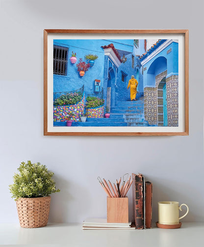 Clementoni Die blauen Straßen von Chefchaouin 500 Teile Erwachsene - Katzen Puzzle Erwachsene in 49 x 36 cm - Puzzle Erwachsene anspruchsvoll von Clementoni 35621