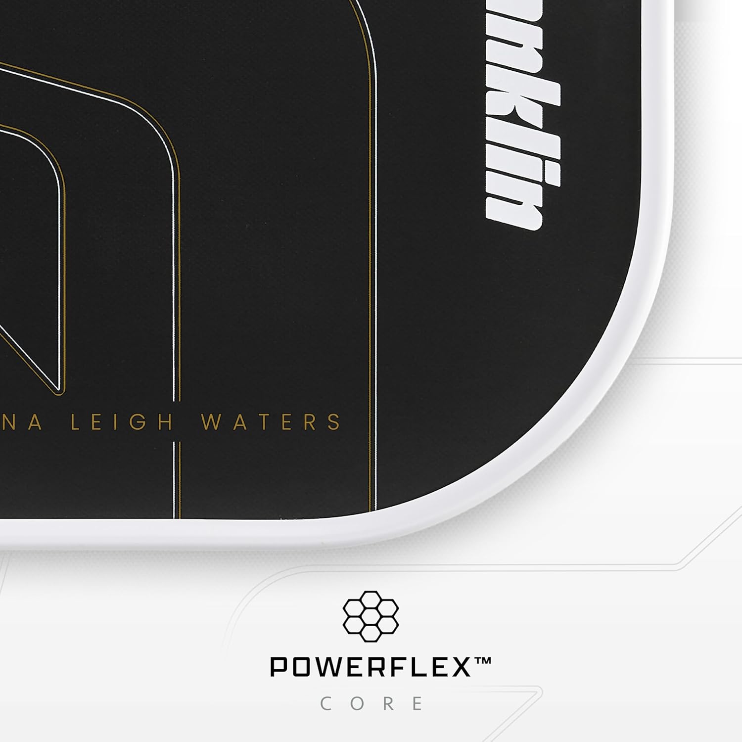 Franklin Sports PRO Pickleball Paddles – C45 Carbon Fiber Series - Official USAP + UPA Approved Pickleball Paddle - Aurelius 14mm Polymer Core - Official Shape of Anna Leigh Waters - Black/White