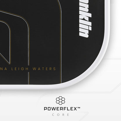 Franklin Sports PRO Pickleball Paddles – C45 Carbon Fiber Series - Official USAP + UPA Approved Pickleball Paddle - Aurelius 14mm Polymer Core - Official Shape of Anna Leigh Waters - Black/White