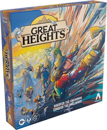Hasbro Great Heights Board Game – Fun Strategy Game for Kids, Teens and Adults – Ages 10+ – 2-5 Players – 45 Mins – Easy to Learn Family Games - English Version