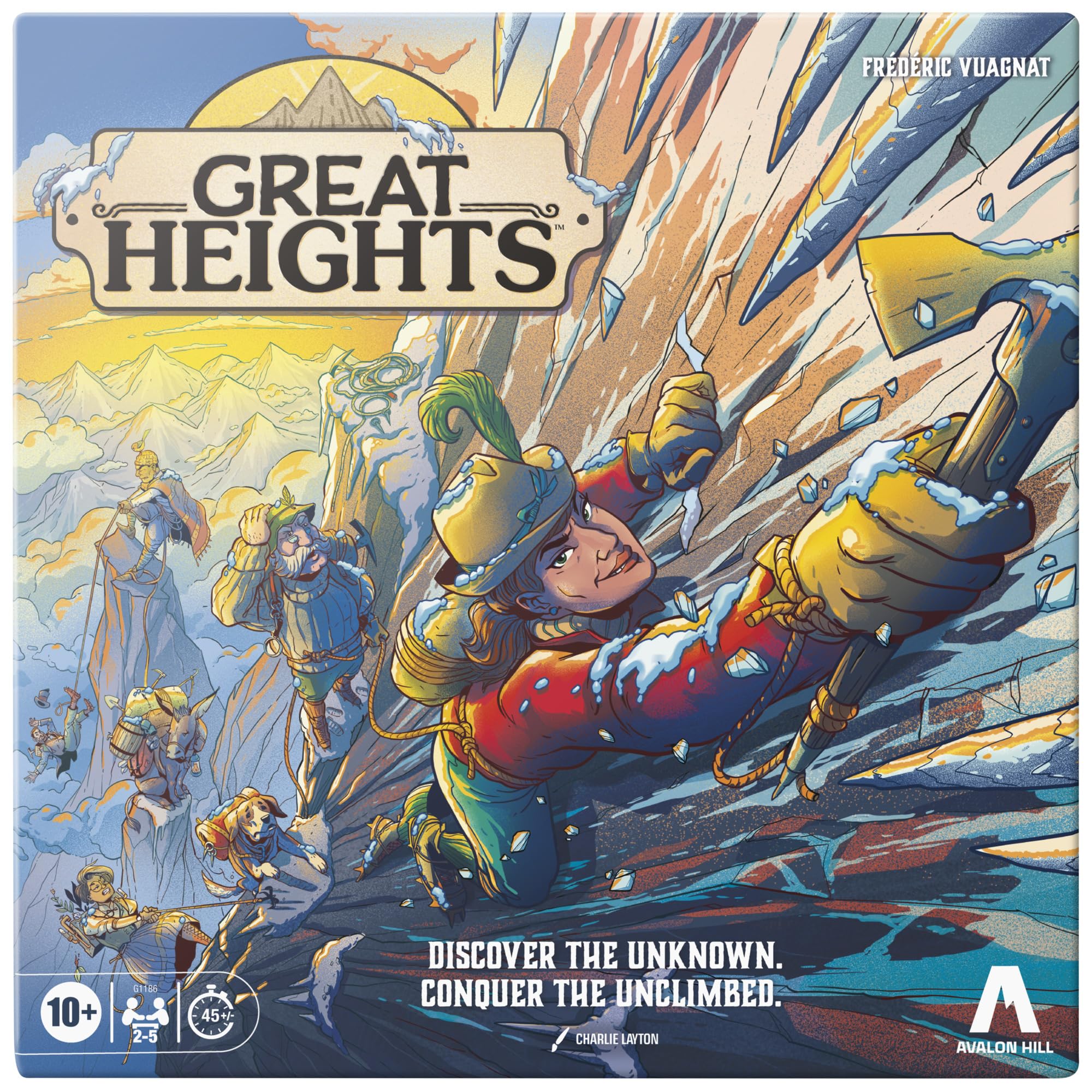 Hasbro Great Heights Board Game – Fun Strategy Game for Kids, Teens and Adults – Ages 10+ – 2-5 Players – 45 Mins – Easy to Learn Family Games - English Version