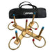 Wooden Ring Toss Game, FSC Pine Wood Garden Game Set with 5 Rings and Carry Bag, Outdoor Family Party Play