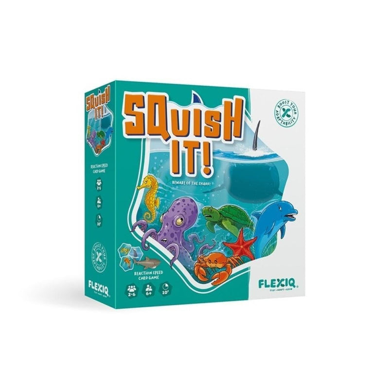 FlexiQ Squish It! - Reaction and Speed Game for Children & Family Card Game from 6 Years | Party Game for 2-6 Players