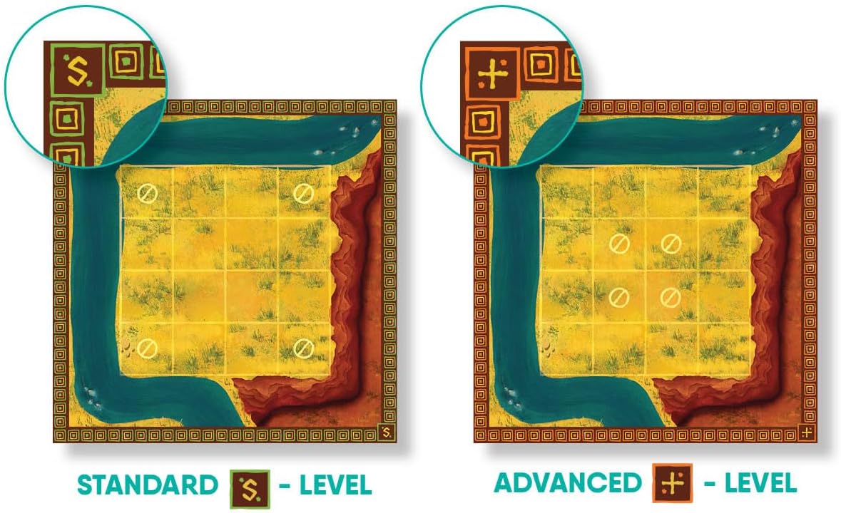 FlexiQ Strategeti Tactical Animal Board Game in Serengeti | Strategy Game from 7 Years | 2 Players, Approx. 10 Minutes Playing Time | Educational Game to Promote Planning & Adaptability