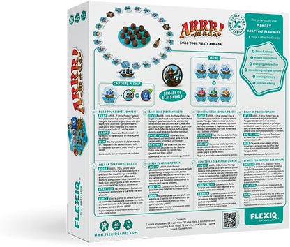 FlexiQ Arrr!-Mada Pirate Adventure Game with Barrels & Ships | Family Game from 6 Years | 2-5 Players, Approx. 15 Minutes Playing Time | Tactical Memory & Collecting Game