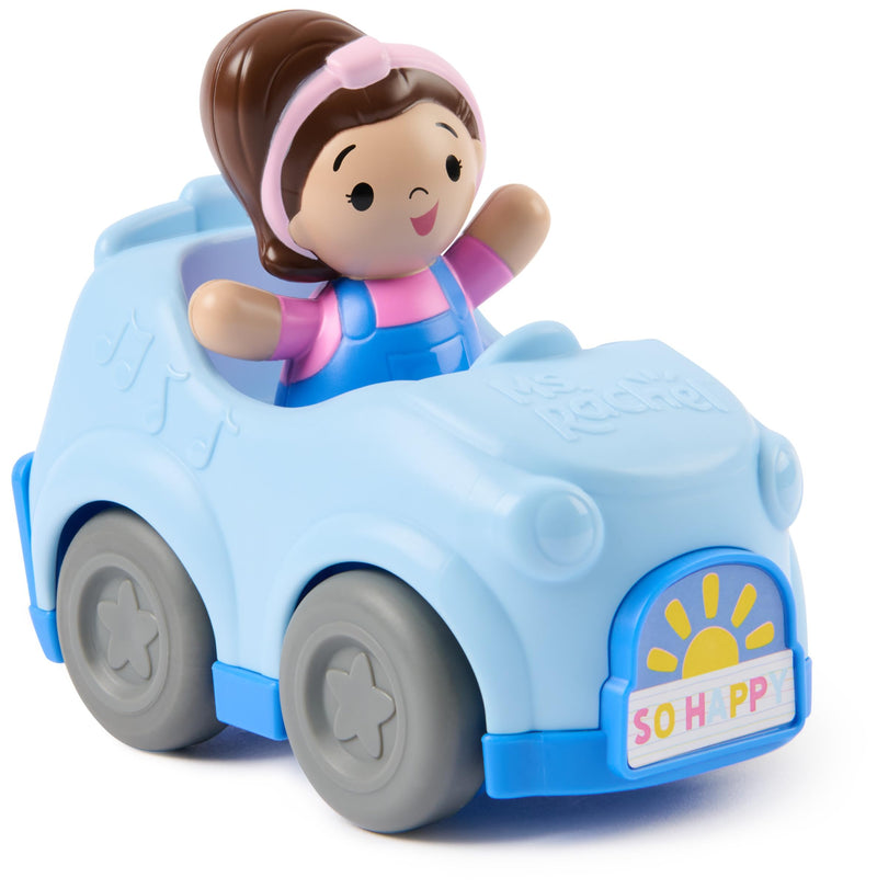 Ms. Rachel 1-2-3 Roll! Vehicle with Click-in Figure & Pull Back Action, Educational Toys & Toddler Toys for Girls & Boys Ages 1-3Y+