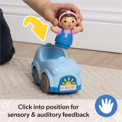 Ms. Rachel 1-2-3 Roll! Vehicle with Click-in Figure & Pull Back Action, Educational Toys & Toddler Toys for Girls & Boys Ages 1-3Y+