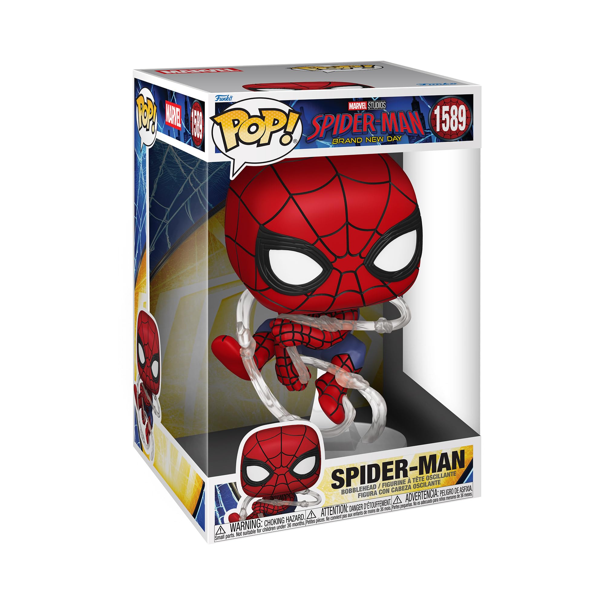Funko POP! Jumbo: Marvel - Spider Day - Spider-Man - Sammelbare Vinylfigur - Geschenkidee - Offizielles Merchandise - Spielzeug für Kinder & Erwachsene - Modellfigur für Sammler