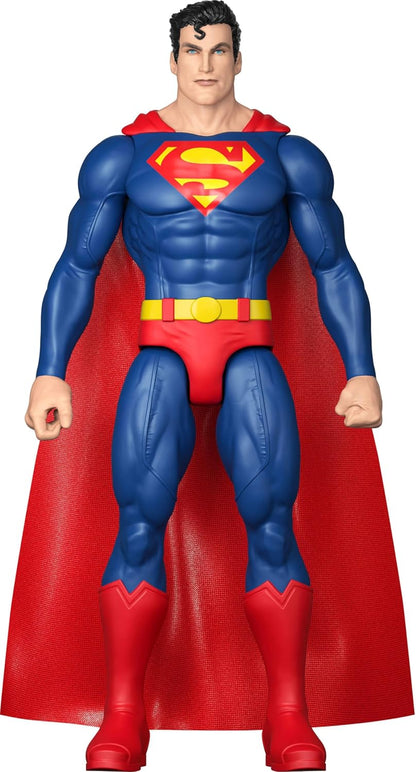 Mattel DC 12-Inch Superman Action Figure, Classic Red & Blue Super Suit with Fabric Cape, Detailed Design & 7 Points of Articulation, JMD69