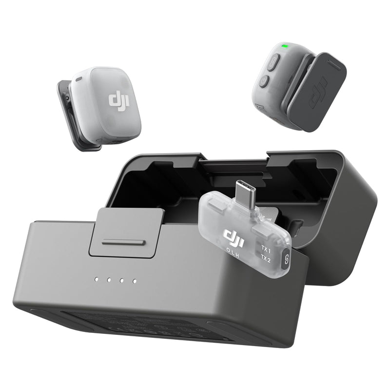 DJI Mic Mini 2 (2 TX + 1 Mobile RX + Charging Case), Lavalier Wireless Vlogging Mic for iPhone/Android/Camera, Bluetooth Microphone, Plug-And-Play, 90h Battery, Streaming, Noise Cancelling
