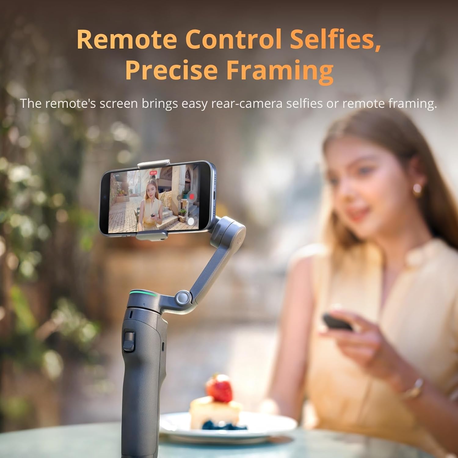 Osmo Mobile 8P Gimbal Stabilizer for iPhone & Android, Tracking Module, Remote Controller, Native Tracking, Built-in Extension Rod & Tripod, 10h Battery, 3-Axis Stabilization, Phone Gimbal