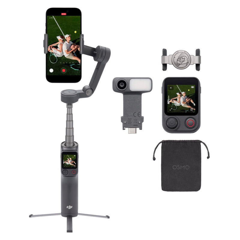 Osmo Mobile 8P Gimbal Stabilizer for iPhone & Android, Tracking Module, Remote Controller, Native Tracking, Built-in Extension Rod & Tripod, 10h Battery, 3-Axis Stabilization, Phone Gimbal