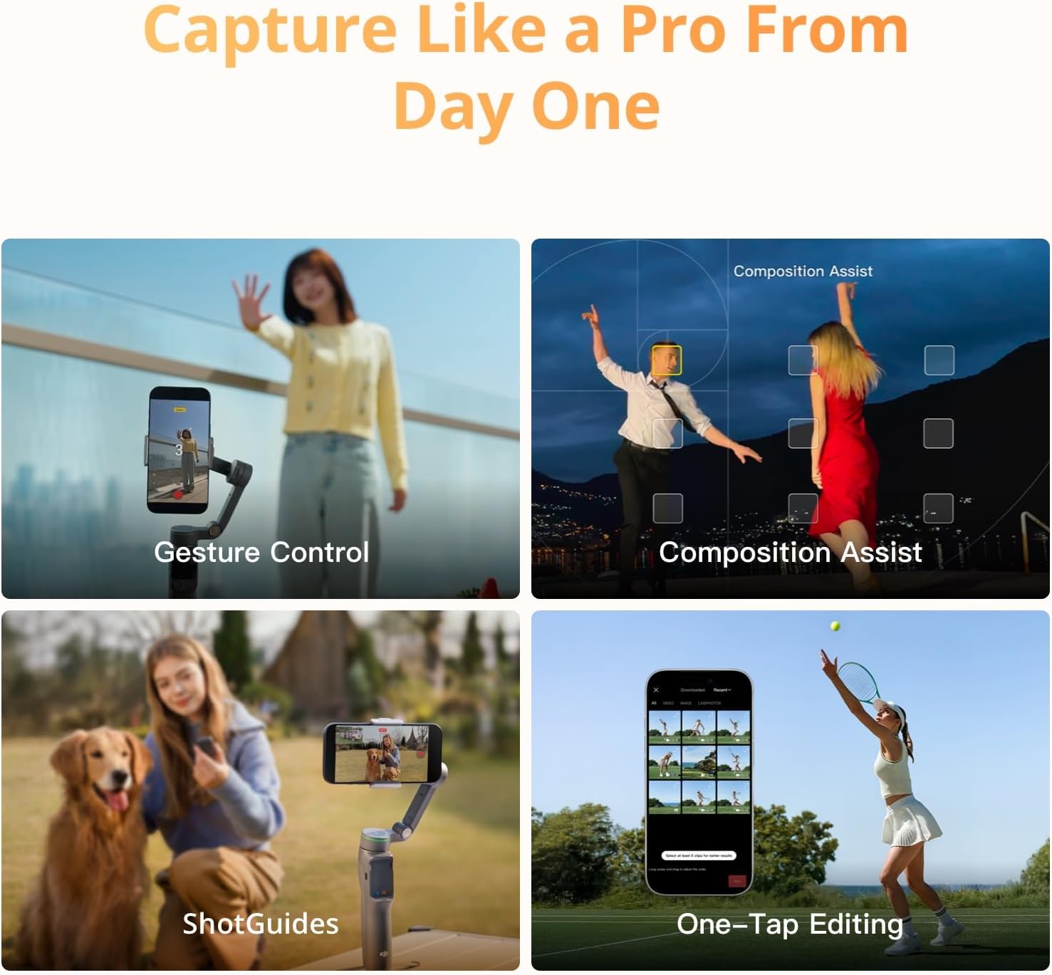Osmo Mobile 8P Gimbal Stabilizer for iPhone & Android, Tracking Module, Remote Controller, Native Tracking, Built-in Extension Rod & Tripod, 10h Battery, 3-Axis Stabilization, Phone Gimbal
