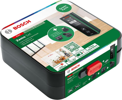 Bosch Zamo Set - Laserafstandmeter - Inclusief Lint-, Wiel- En Lijnadapter - Batterijen