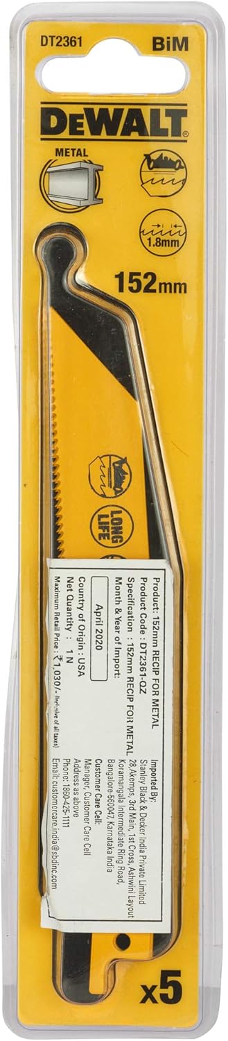 Dewalt Dt2361 Reciprozaagblad Dew-Dt2361-Qz