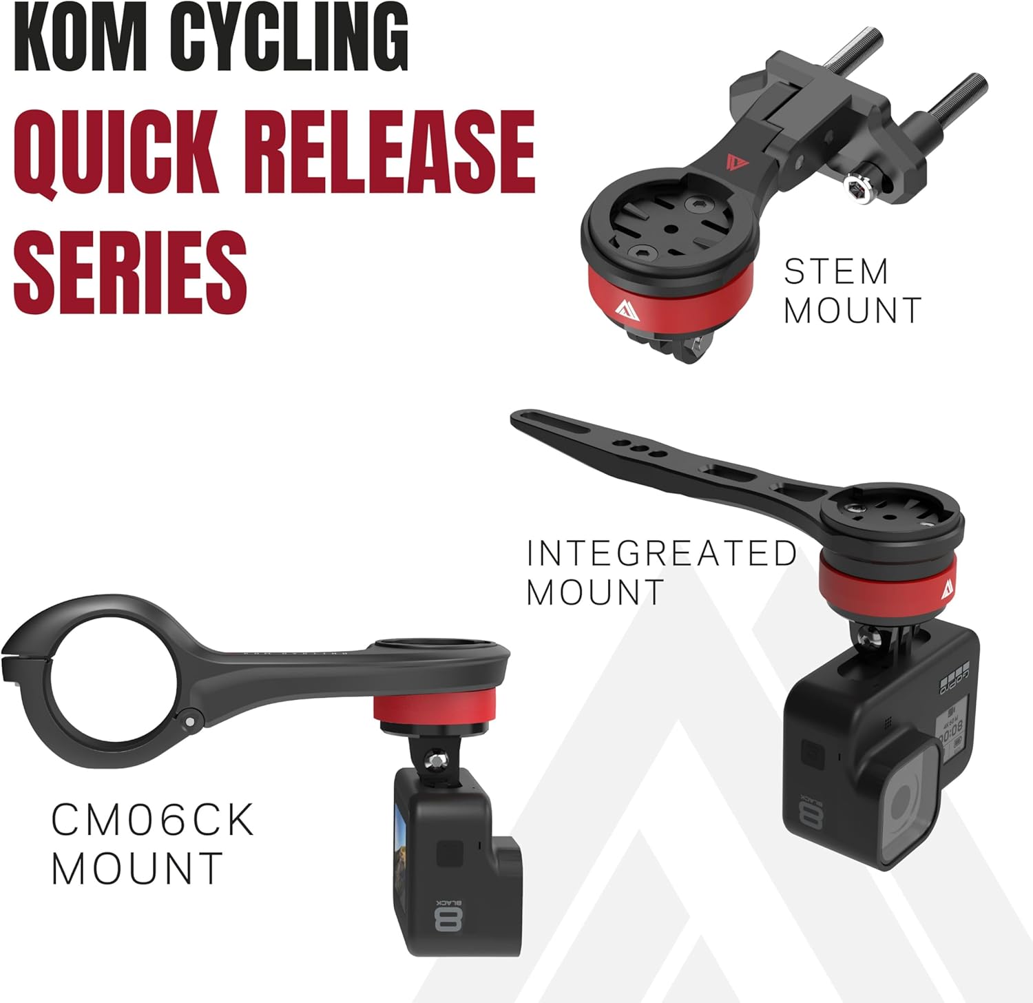 KOM Cycling Adapterhalterung mit Vierteldrehung für Garmin-Kompatibles Wahoo-Computer – Montieren Sie jeden Wahoo Computer auf eine vorhandene kompatible Garmin-Halterung